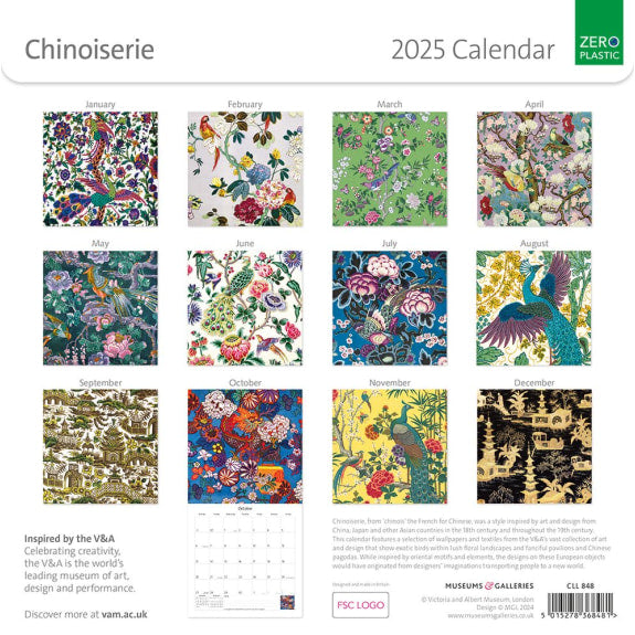 CHINOISERIE 2025 CALENDAR