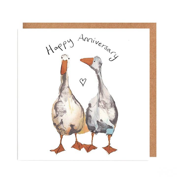 Pair of Geese Happy Anniversary