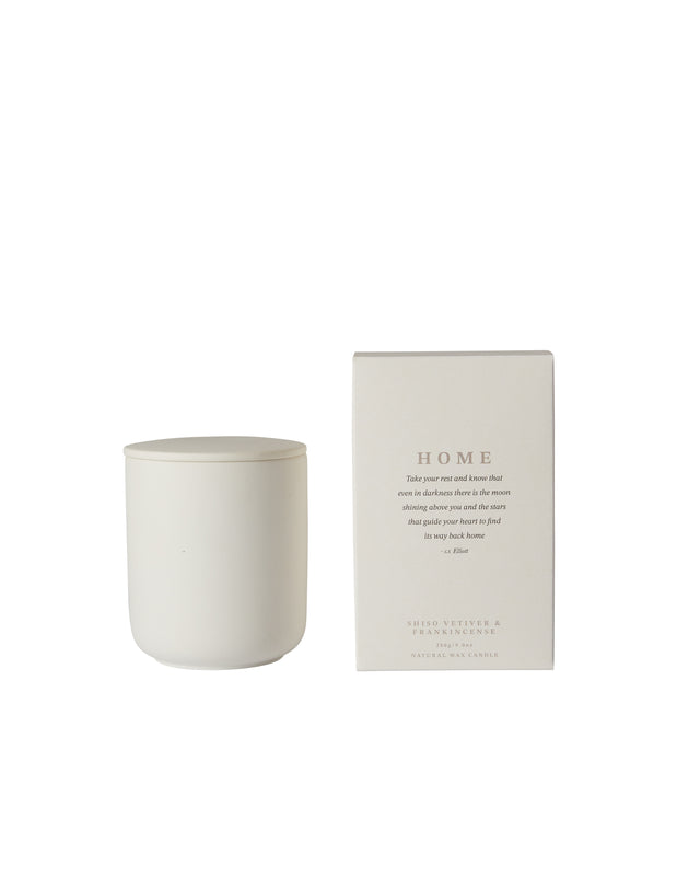 White Candle Home Shiso Vetiver & Frankincense