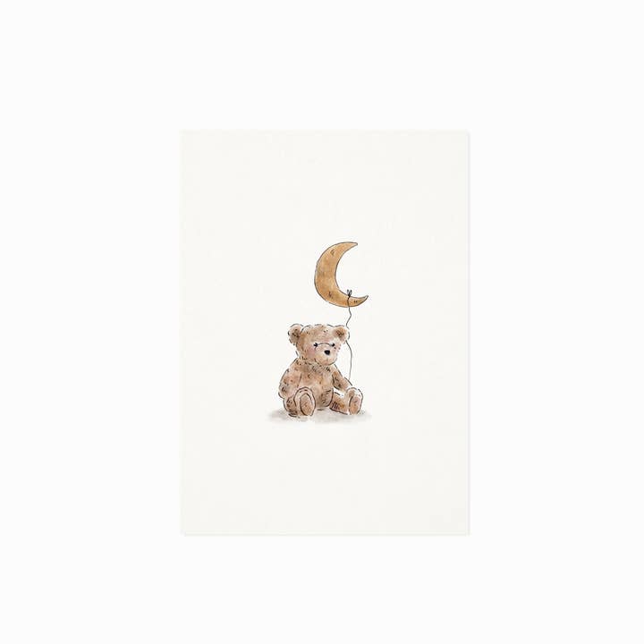 Cuddly bear With Moon