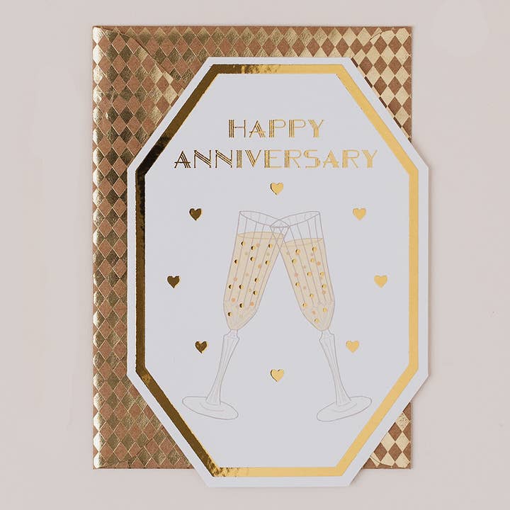 Happy Anniversary Champagne Glasses