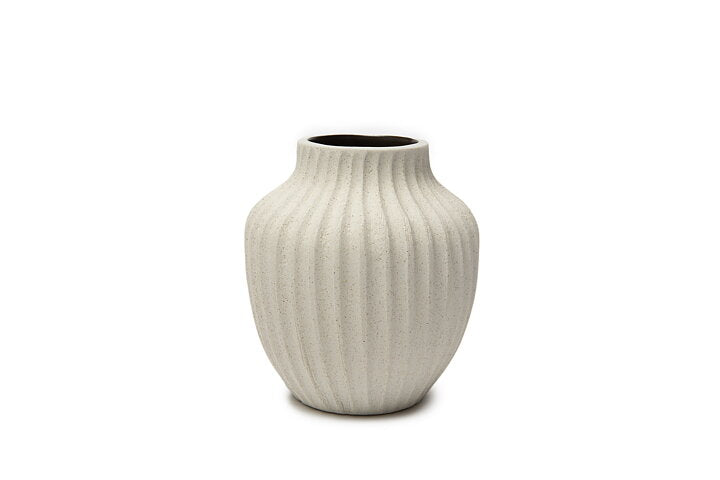 Kyoto Vase Small Sand White Light Deep line