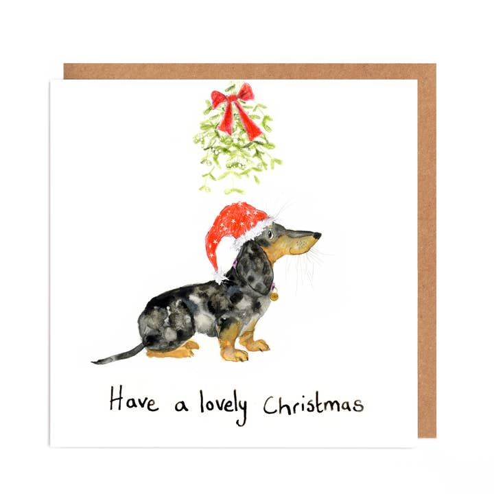 Have A Lovely Christmas Otto Dachshund