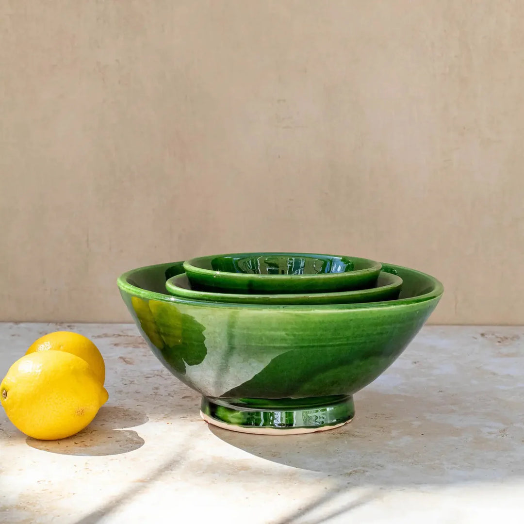 Tazekka Green Moroccan Ceramic Bowl
