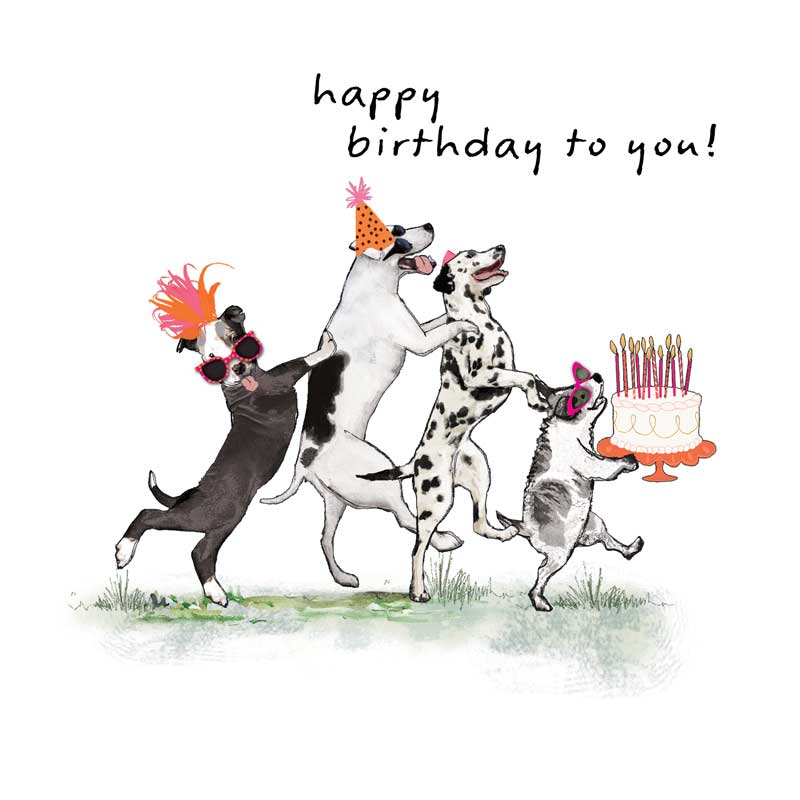 Dogs With Birthday Cake