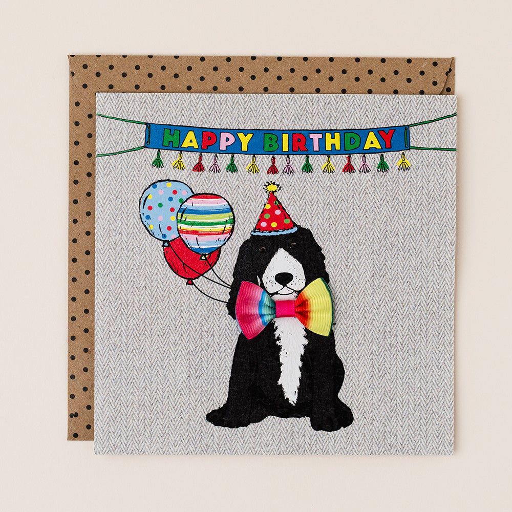 Bow-Tie Spaniel Birthday Card