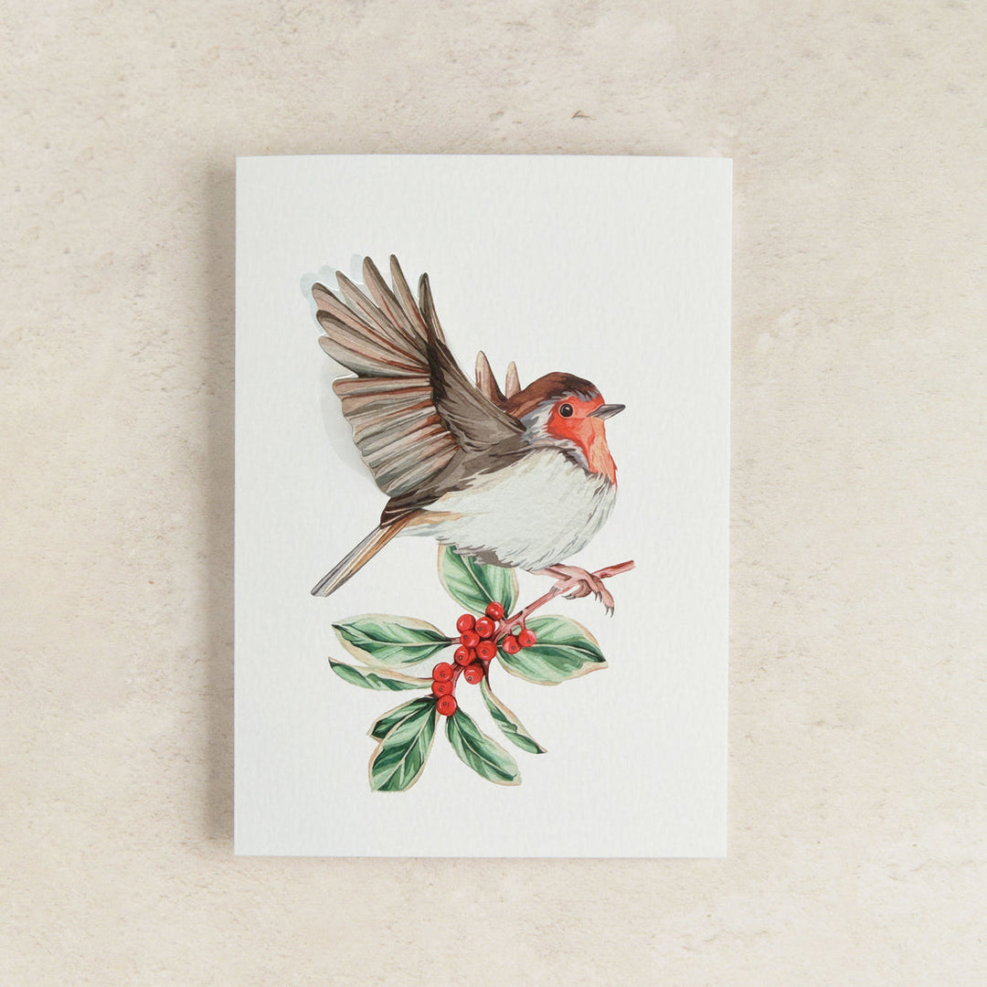 Festive Robin Pop Out Watercolour