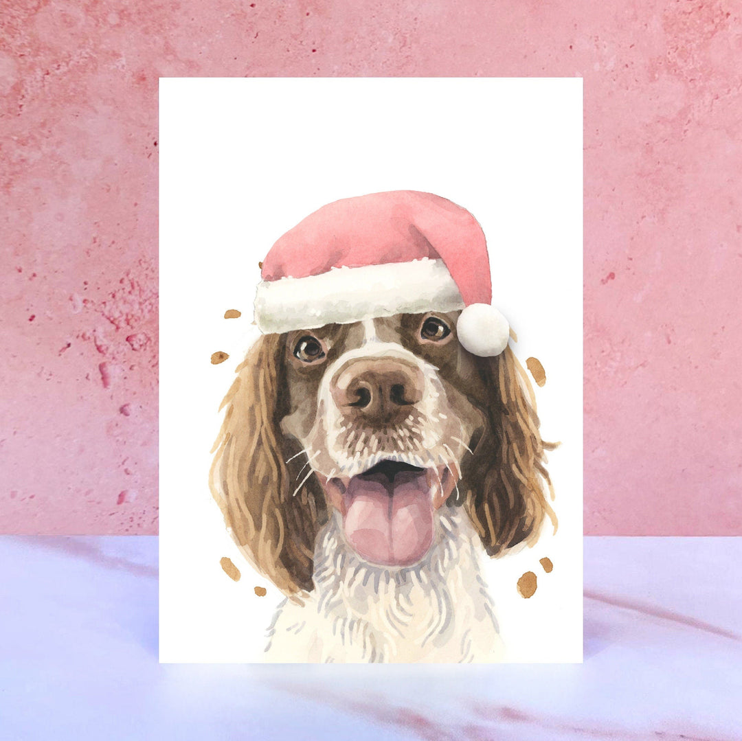 Springer Spaniel Pompom Santa