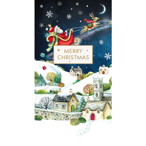 SANTA OVER THE ROOFTOPS