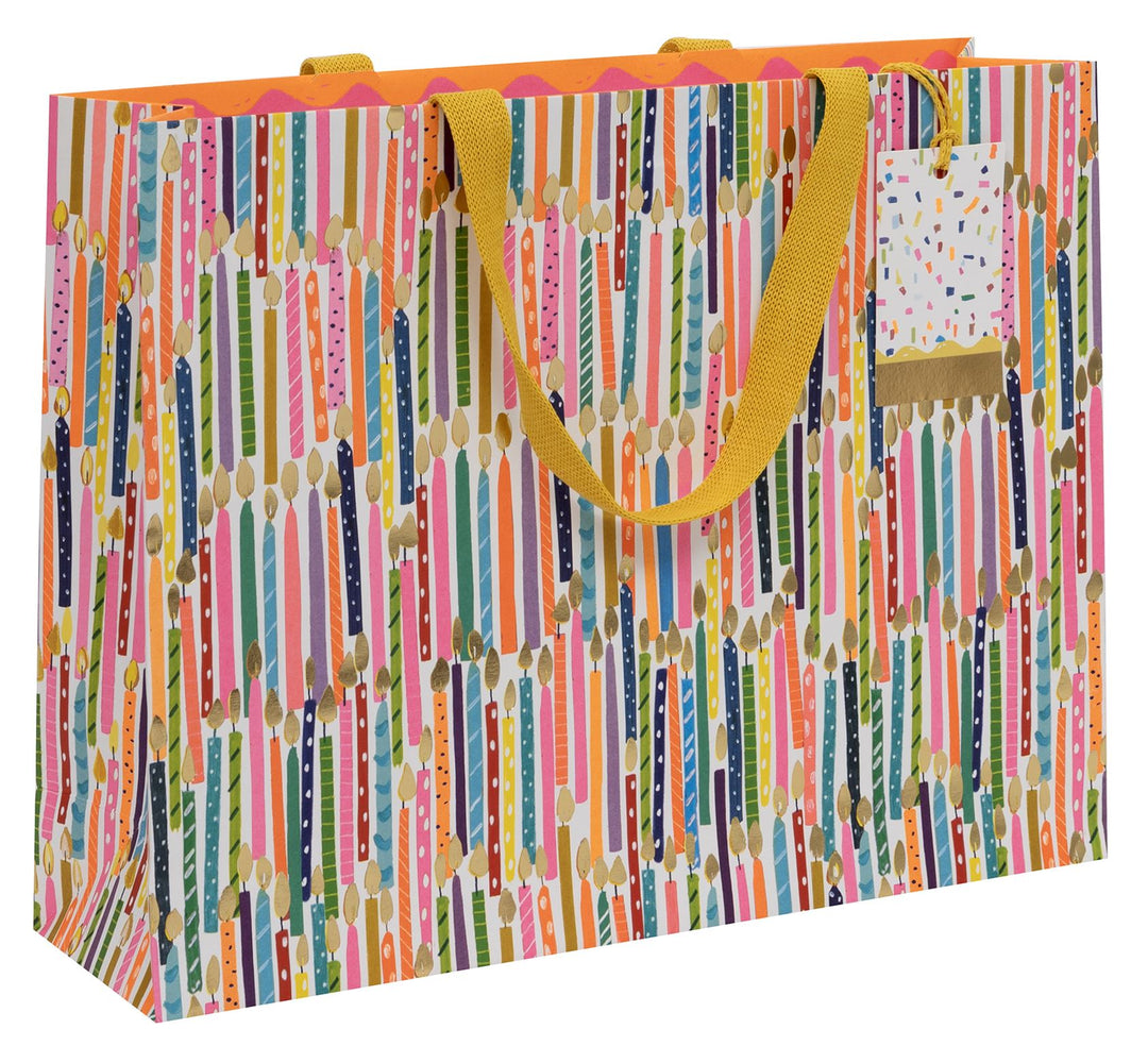 HAPPY BIRTHDAY CANDLE LARGE LANDSCAPE BAG