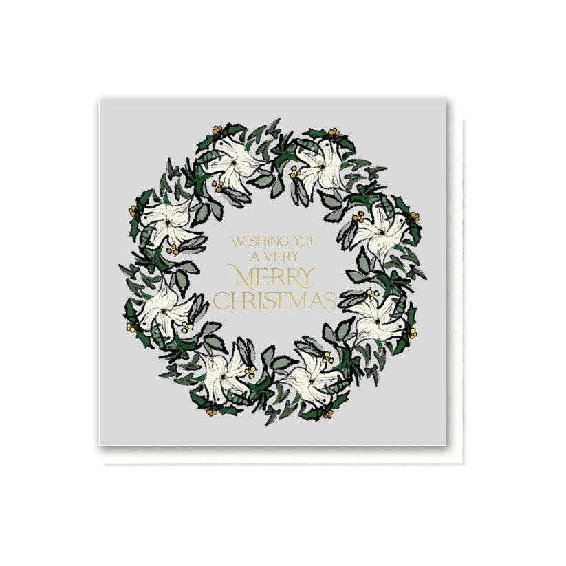 White Flower Berry Wreath