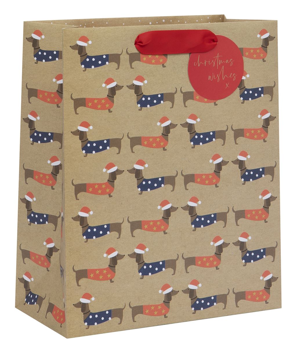 DACHSHUND KRAFT LARGE BAG