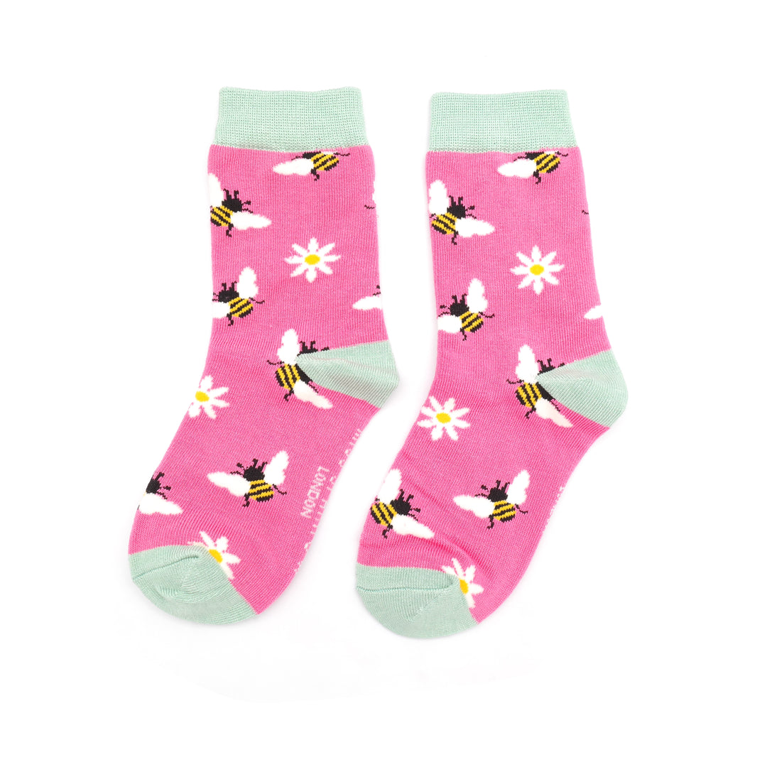 Bees & Daisies Hot Pink 4-6Y