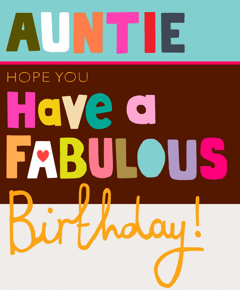 Auntie Hope You Have A Fabulous Birthday