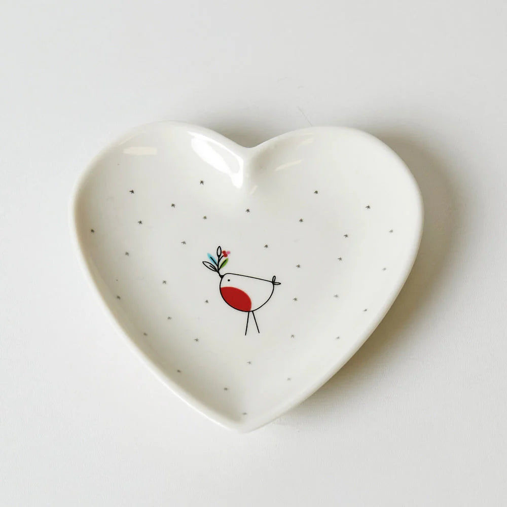 Robin Heart Trinket Dish