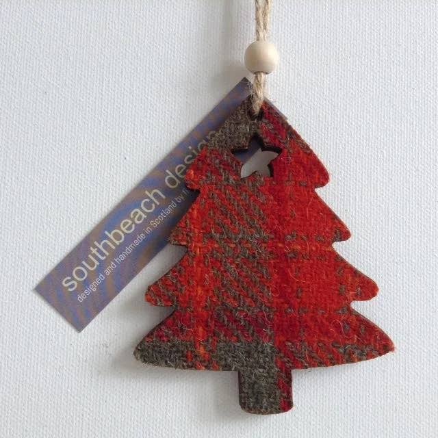 Harris Tweed Tree Christmas Decoration