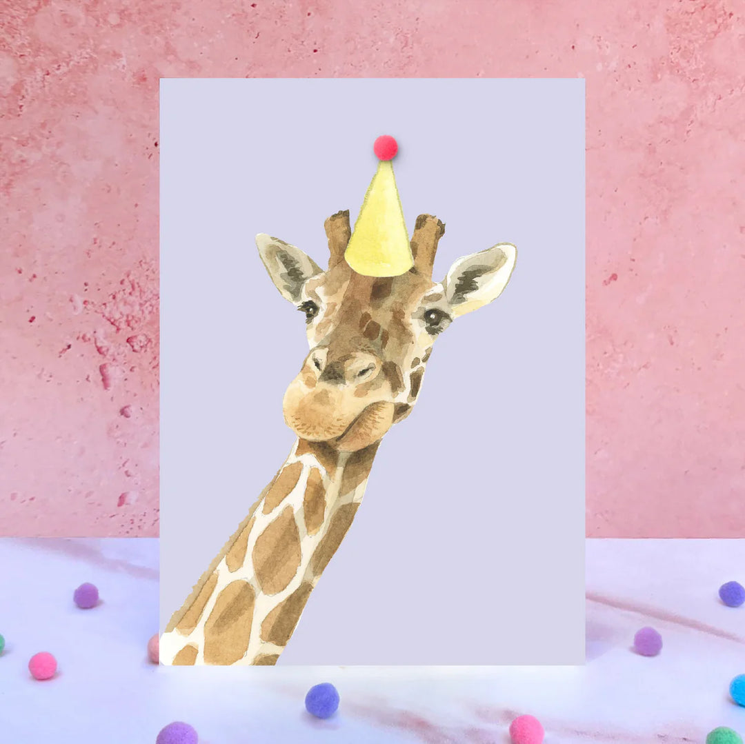 Giraffe Pompom Birthday