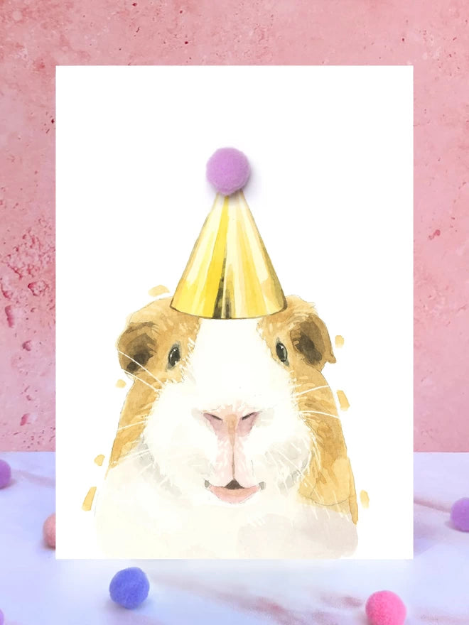 Guinea Pig Pompom Birthday
