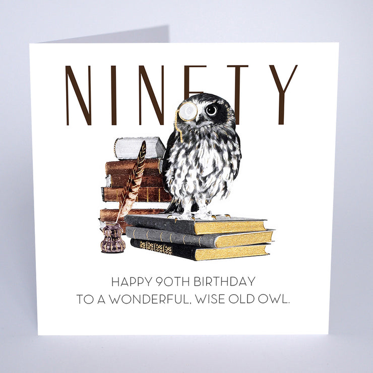 Happy 90th Birthday, Wonderful, Wise Old Owl