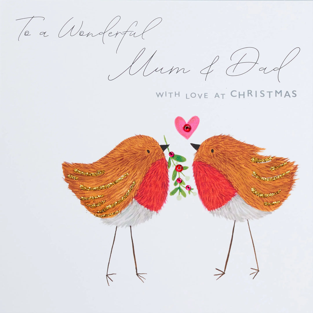 to a wonderful mum & dad with love at christmas