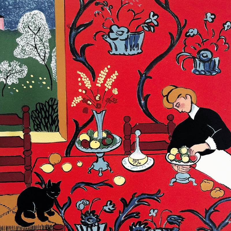Matisse's Cat - Harmony in Red