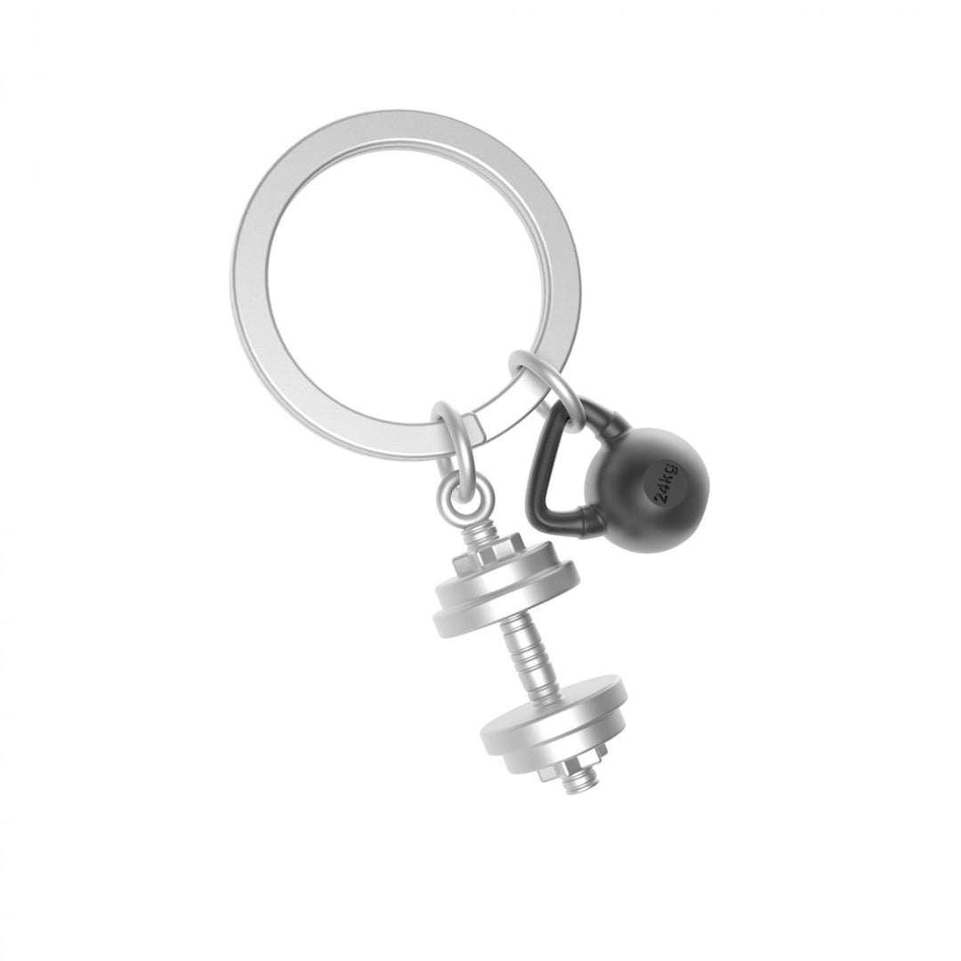 DUMBBELL & WEIGHTS GYM KEYRING