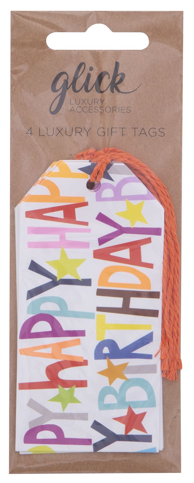 Gift tags happy birthday white