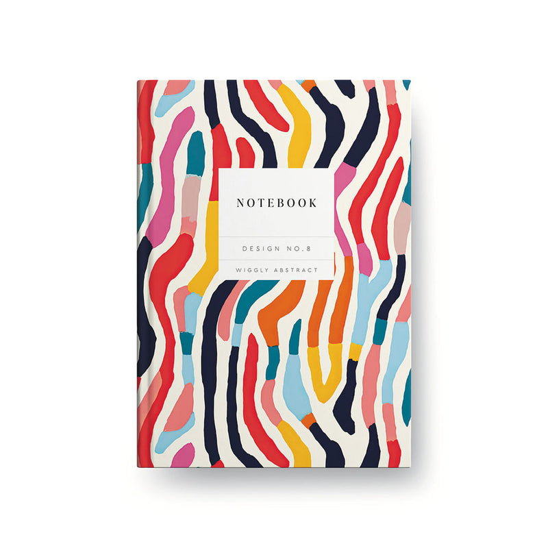Design No.8 Wiggly Abstract Hardback Notebook