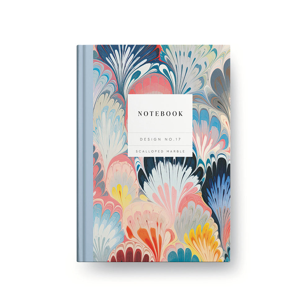 Design No.17 Scalloped Marble Kaleido Hardback Notebook