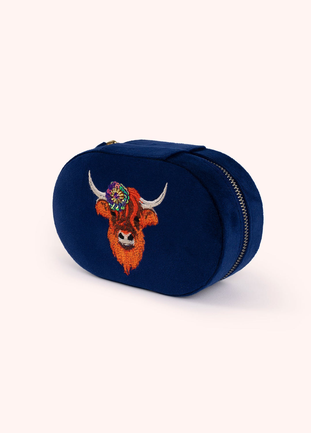 Highland Cow Oval Jewellery Box