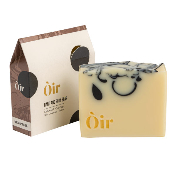 Oir Cedarwood, clary sage, rose geranium, vetiver hand & body soap