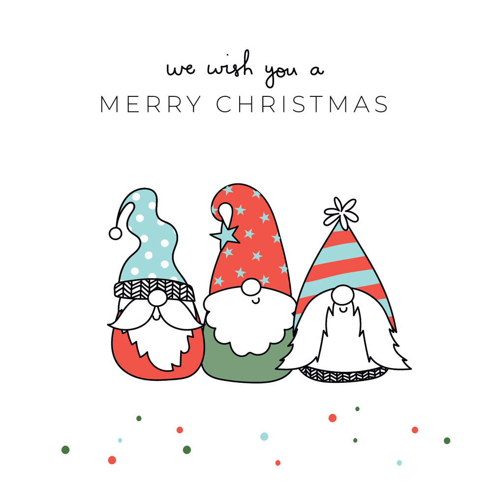 We Wish You A Merry Christmas Gnomes (Pack of 6)