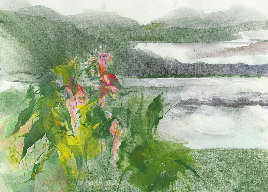 Tarn and Flowers