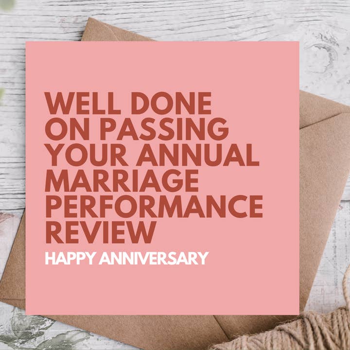 Passing Annual Marriage Performance Review