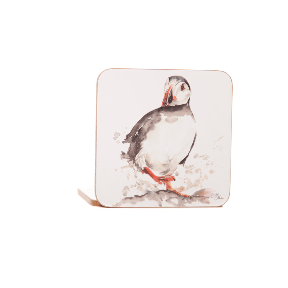Puffin Watercolour Design Coasters Set of 4