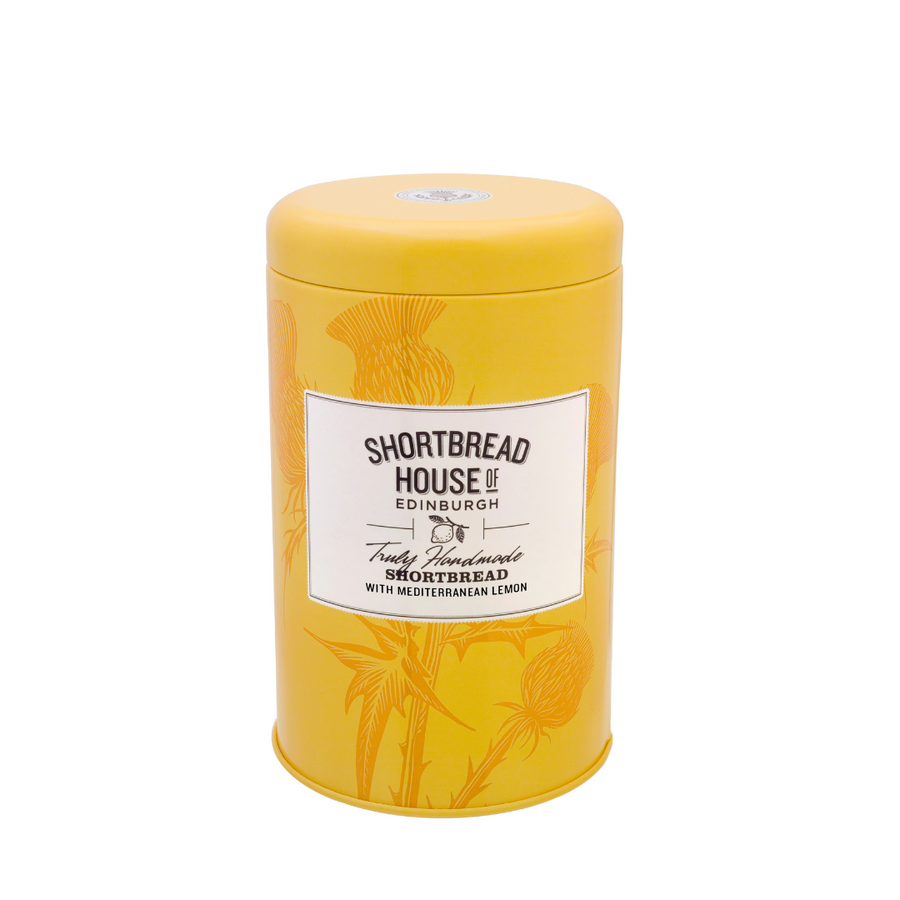 Tin of Truly Handmade Shortbread With Mediterranean Lemon 140g