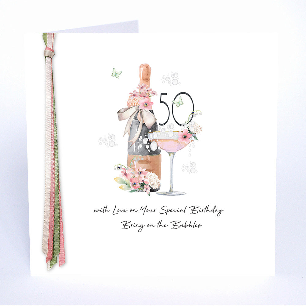 50 With Love On Your Special Birthday Bring On The Bubbles
