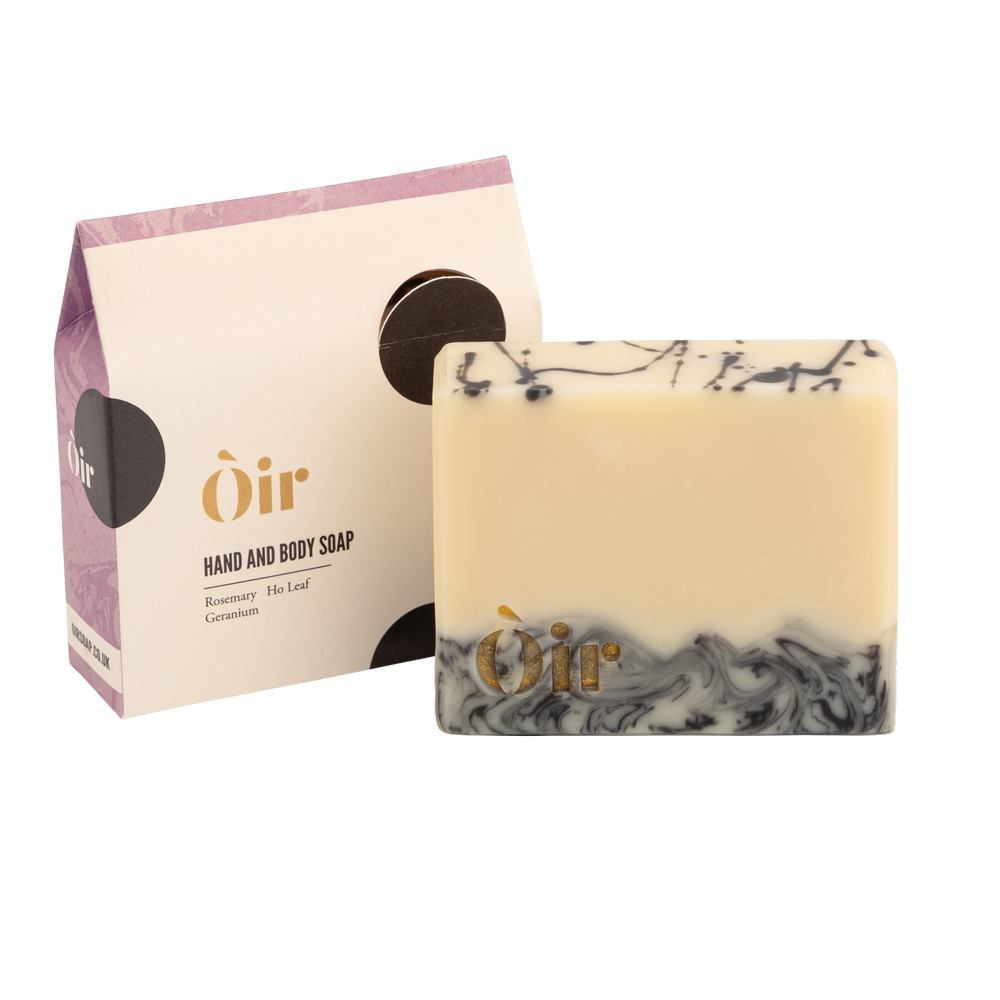 Oir Rosemary, ho leaf and geranium hand and body soap