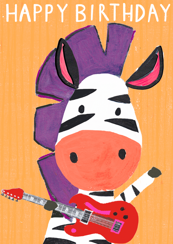 ROCKIN' BIRTHDAY ZEBRA