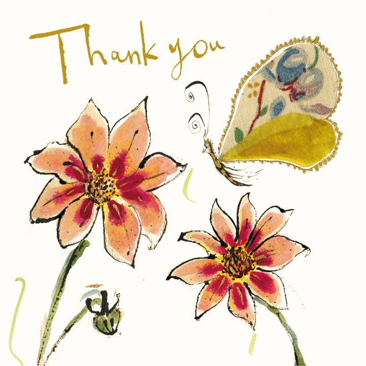 Thank You Fabric Butterfly