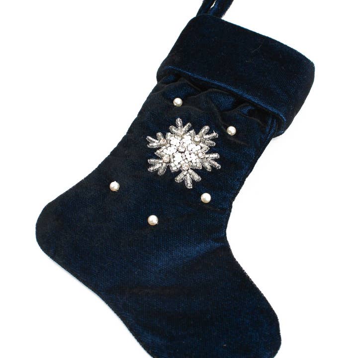 SNOWFLAKE MINI STOCKING DECORATION