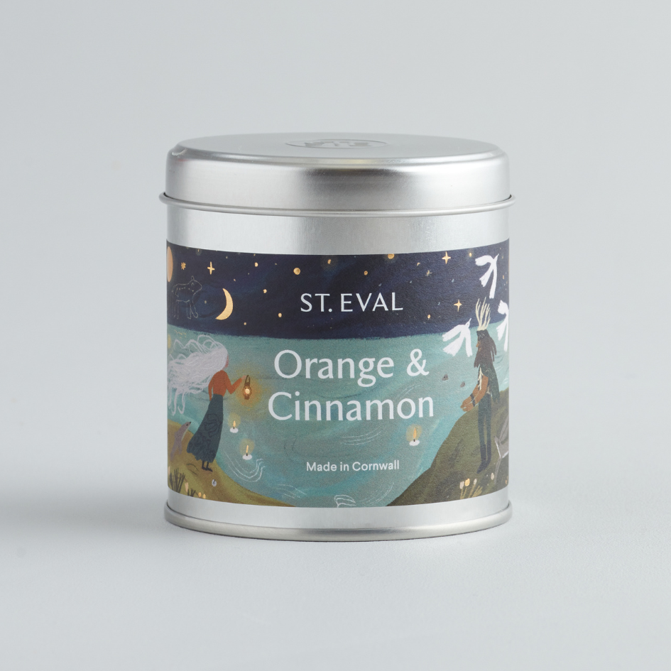 St. Eval Orange & Cinnamon, Scented Christmas Tin Candle