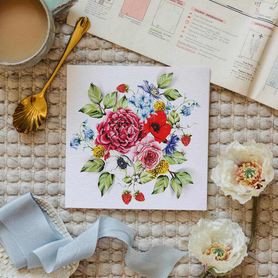 Summer Bouquet Pop Out Floral Watercolour