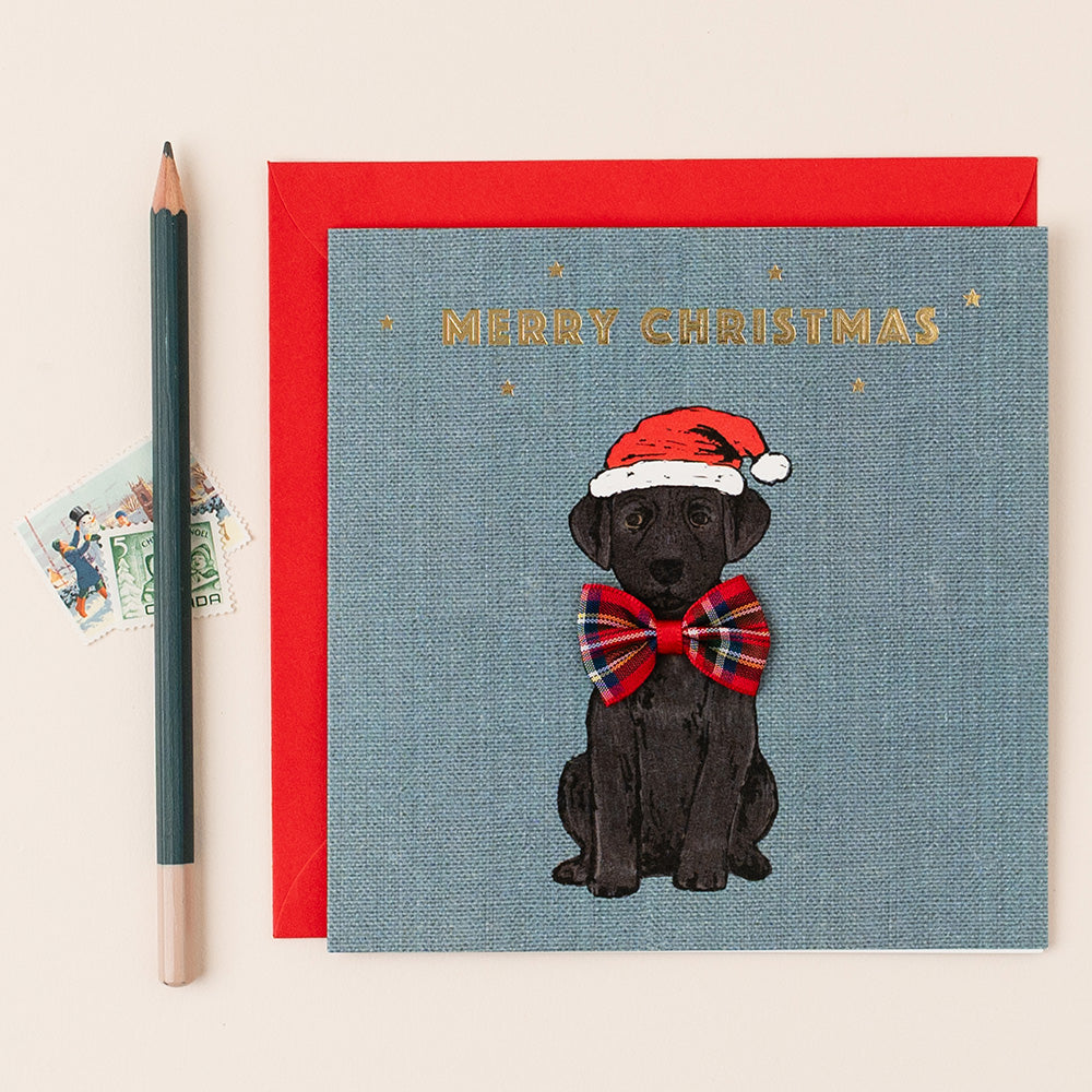 Black Labrador Christmas Card