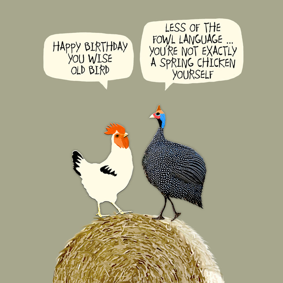Wise old bird and spring chicken