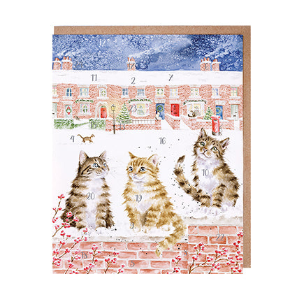 Santa Paws is coming to town (Cats) Advent Calendar Card