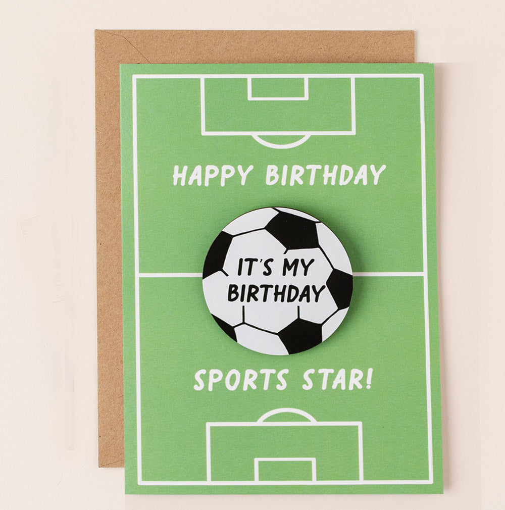 Happy Birthday Football Badge Card