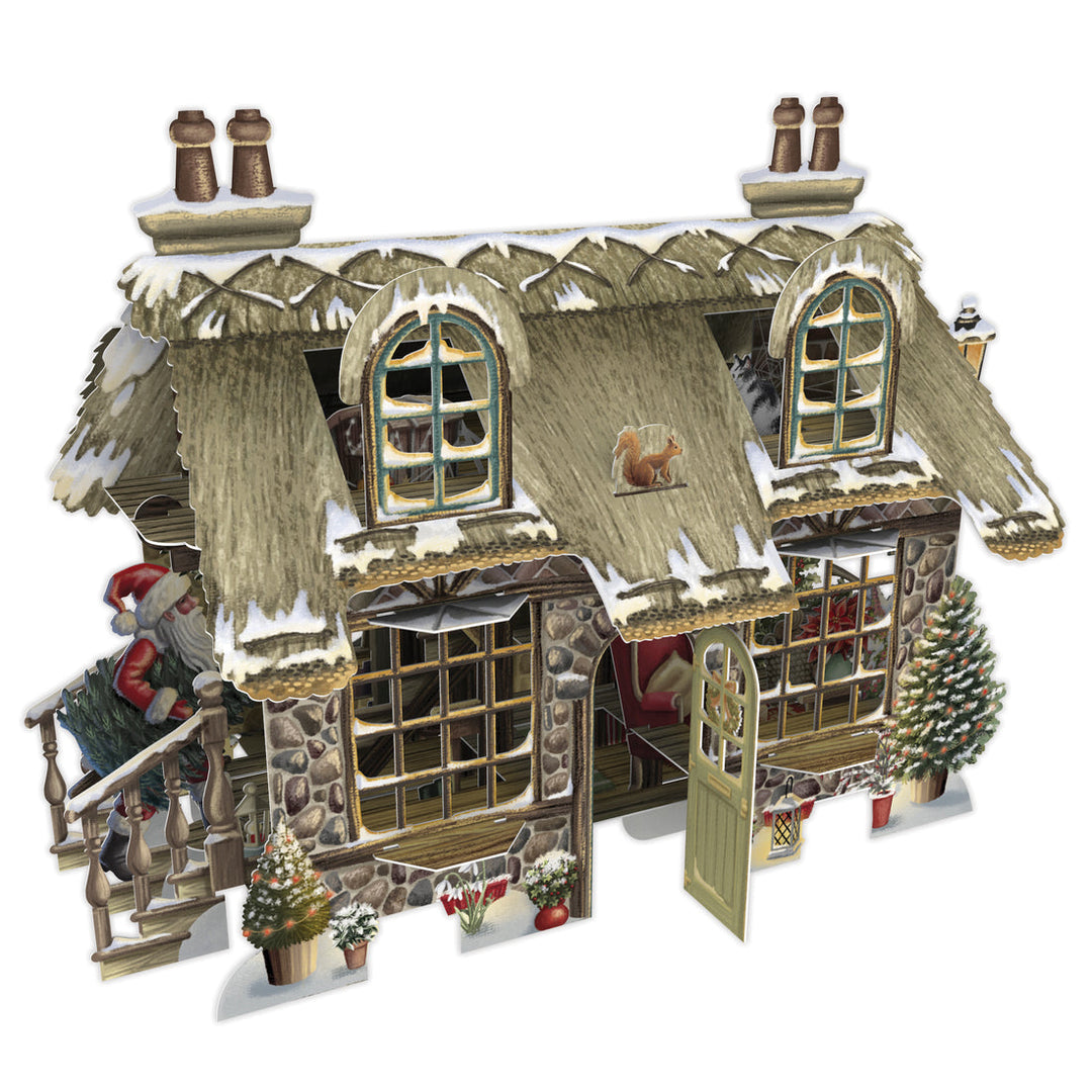 Cosy Christmas Cottage 3D Pop Up