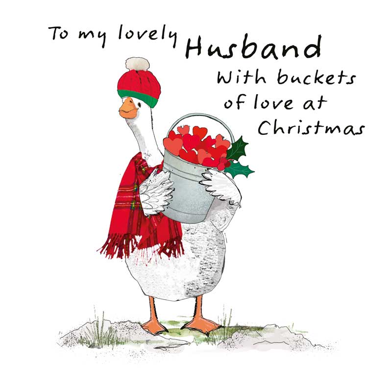 To My Lovely Husband With Buckets Of Love At Christmas