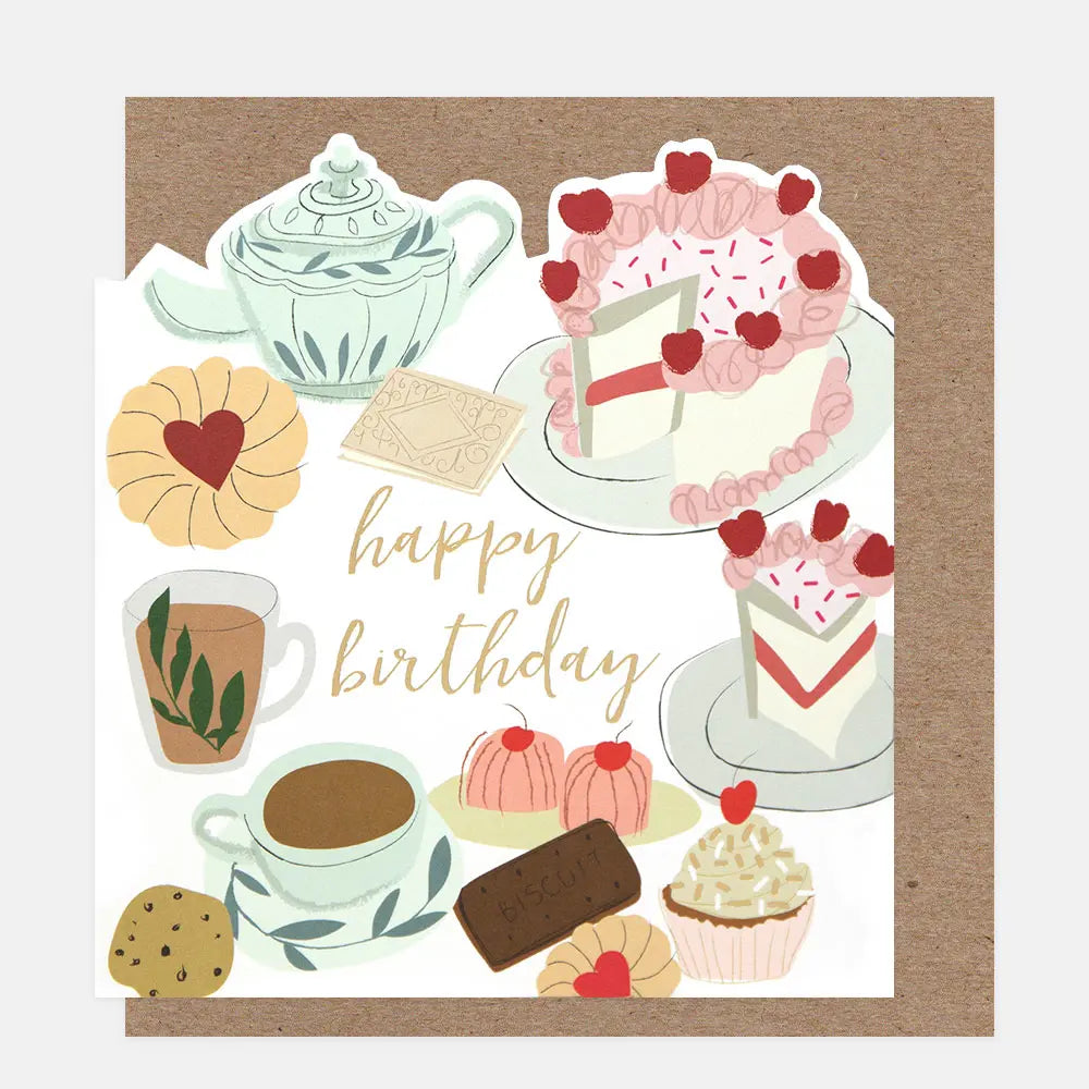 Happy Birthday Afternoon Tea Cakes & Biscuits